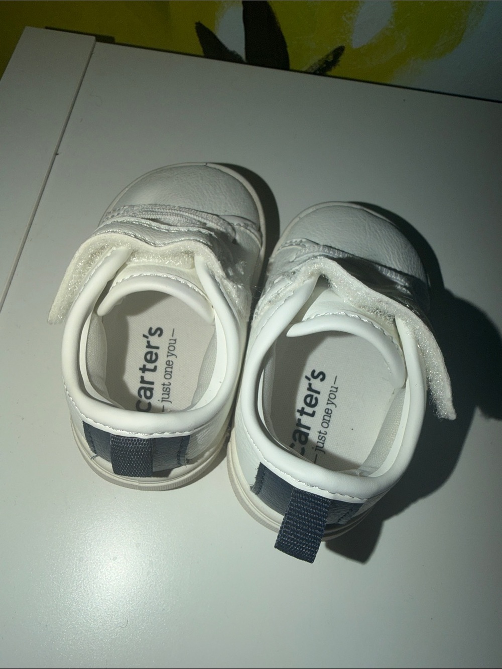 Carter's White Baby Velcro Walker Shoes